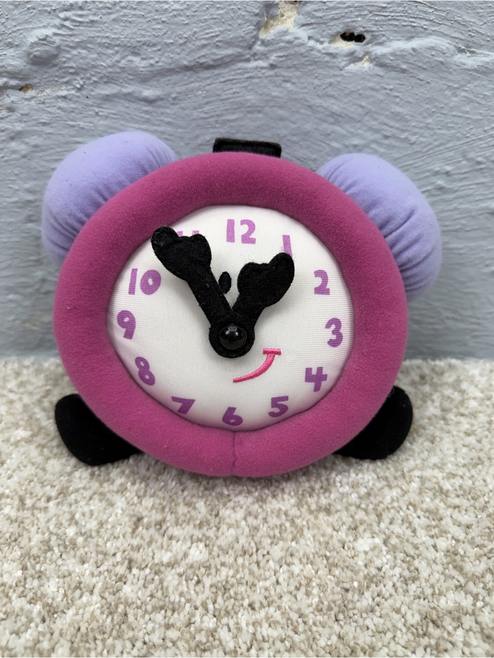 Vintage 1998 Blue's Clues Tickety Tock Clock Plush Eden Viacom Moveable Hands